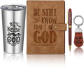 Bible Journal Gift Set with Tumbler, Pen & Keychain - Pastor