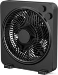 Box Fan Table Fan - Quiet Powerful Desk Fan for Small Spaces
