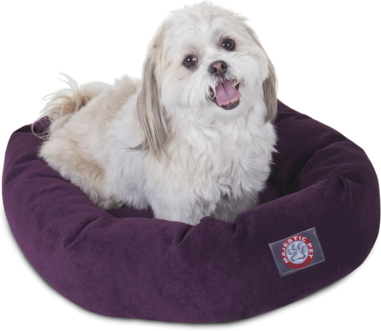 Majestic Pet 24 Inch Micro Velvet Calming Dog Bed for Comfort