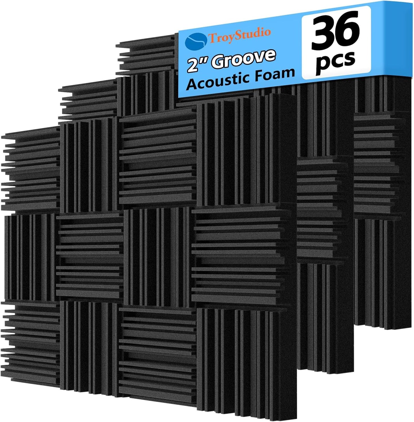 TroyStudio Thick Acoustic Foam Panels for Superior Sound Absorption
