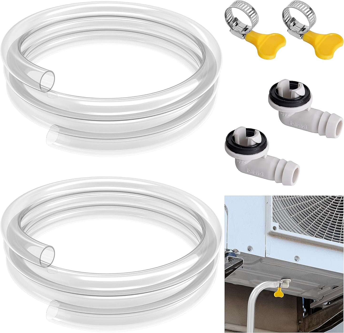 Leakproof 3ft AC Drain Hose Kit x2 ~ Universal Fit