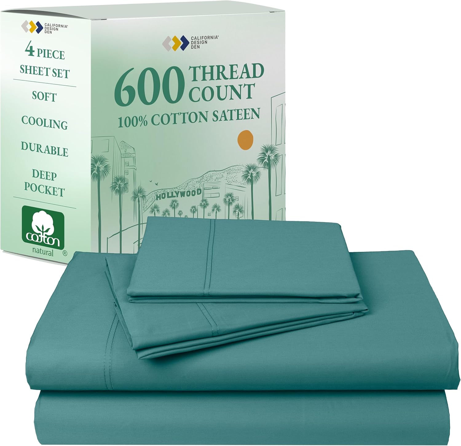 California Design Den Deep Pocket Queen Sheet Set for Luxury Sleep