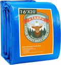 Blue Tarp Heavy Duty Waterproof 16x20 - Thick 16 Mil Protection