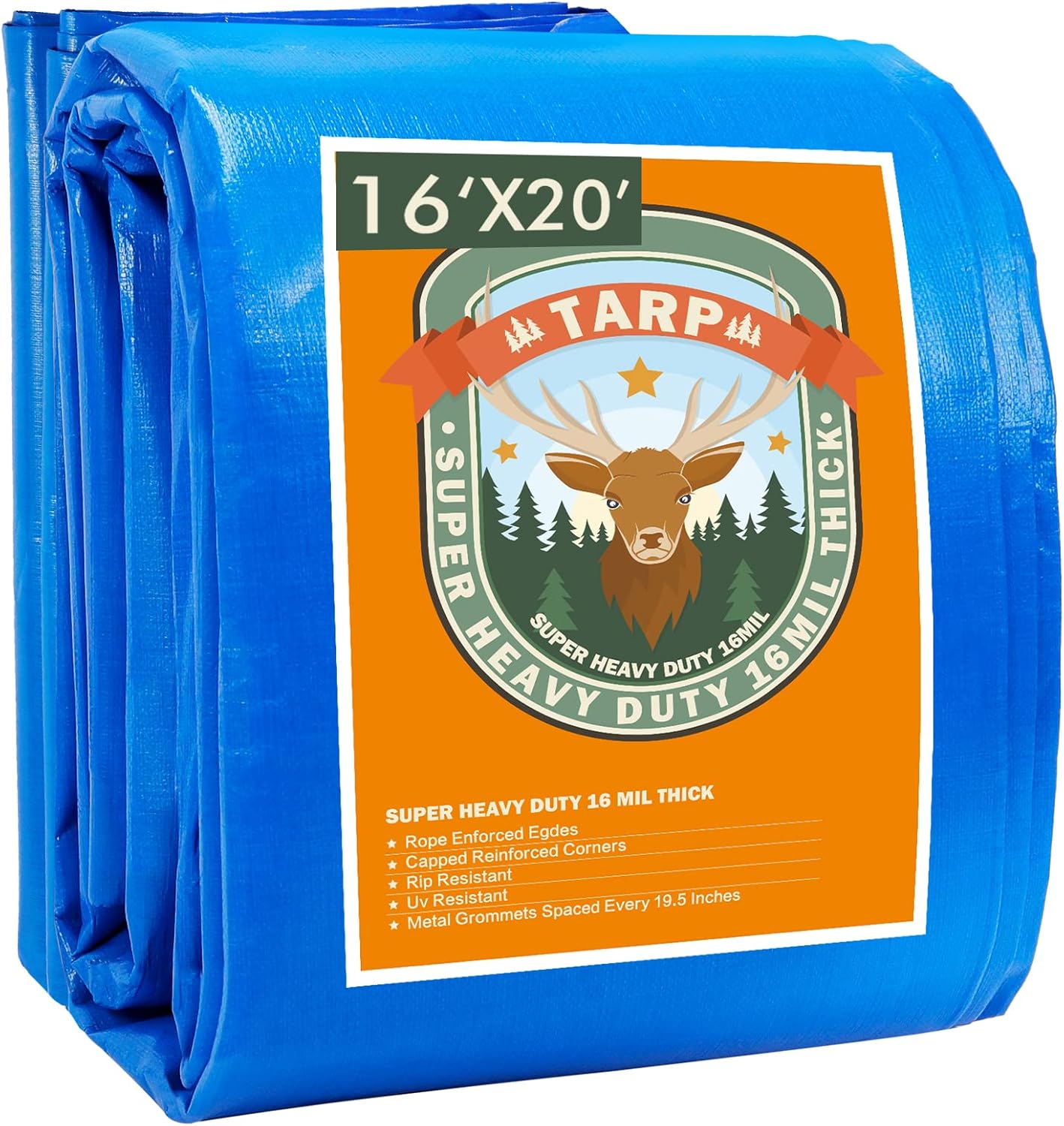 Heavy Duty Waterproof Blue Tarp 16x20 for All Outdoor Needs