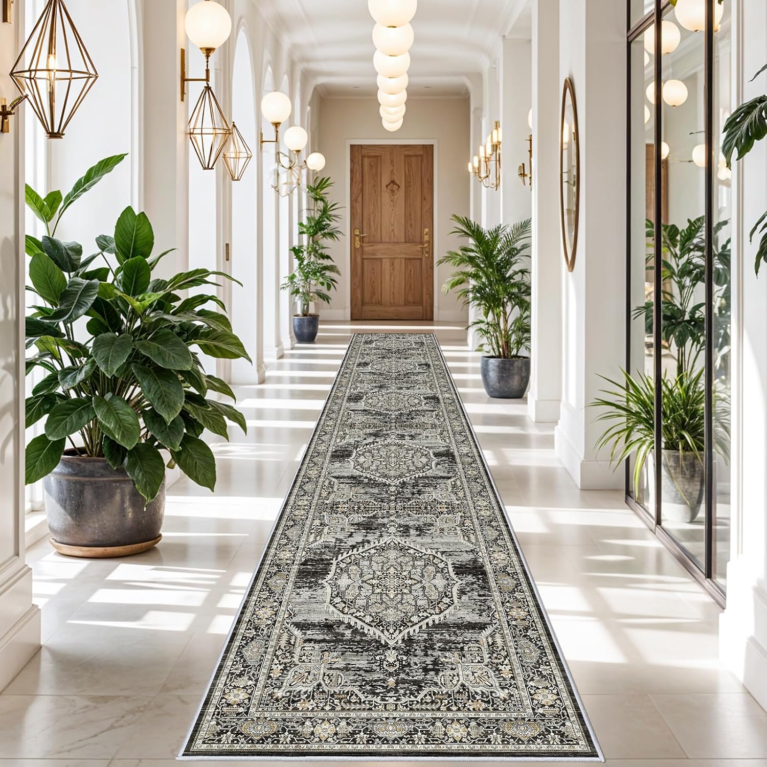 Washable Hallway Runner Rugs 3x20: Soft Low Pile Carpet