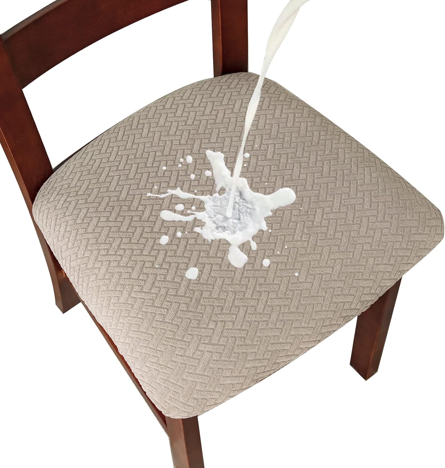 Genina Waterproof Seat Covers for Dining Room Chairs, 6 Pcs