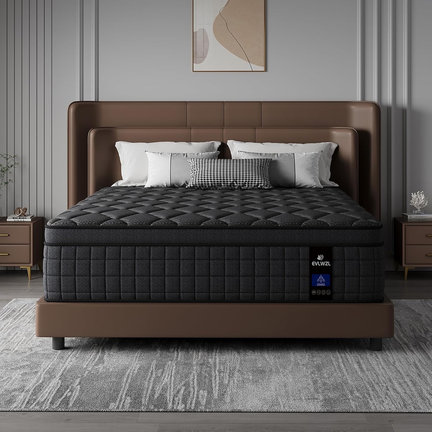 12 Inch King Size Mattress with Medium Firm Hybrid Design