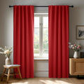 Deconovo Blackout Curtains W42 x L84 2 Panels - Room Darkening Red
