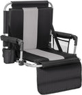 ALPHA CAMP Stadium Seat Chair for Bleachers with Back & Arm Rest