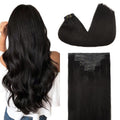 Goo Goo Clip in Hair Extensions Real Human Hair 24in 160g - Natural