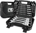 Prostormer 14-Piece Metric Flex-Head Ratcheting Wrench Set - Versatile
