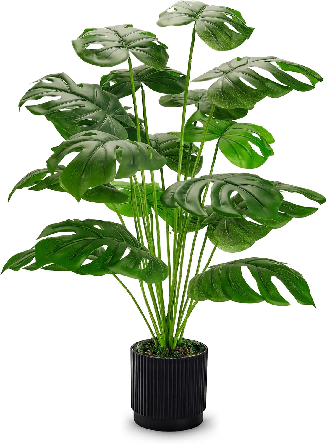 28in Large Artificial Monstera Faux Potted Plants for Indoor Decor