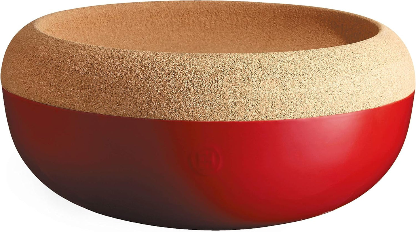 Emile Henry Large Storage Bowl in Burgundy for Fresh Produce