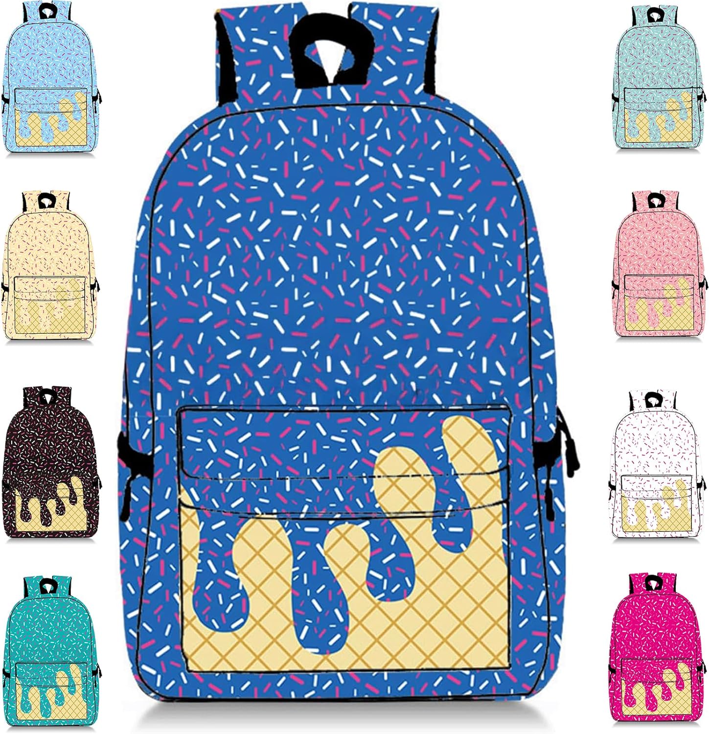Drip Backpack for Boys Girls - Kawaii Laptop Shoulder Bag