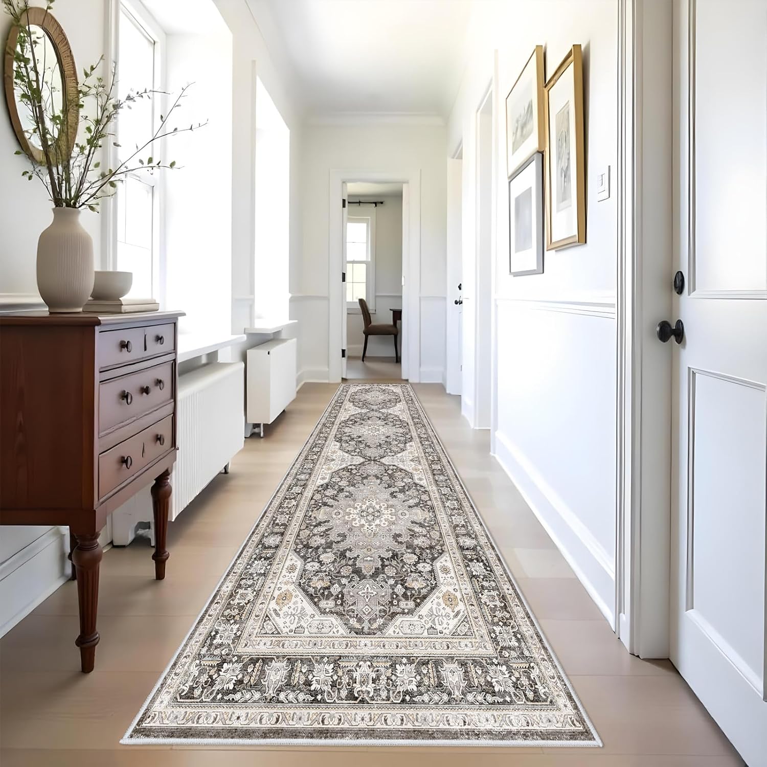 Runner Rug 3x10 Non Slip Washable Oriental Entryway Rug