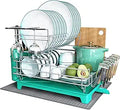 MAJALiS Dish Drying Rack and Drainboard Set - Space-Saving 2-Tier