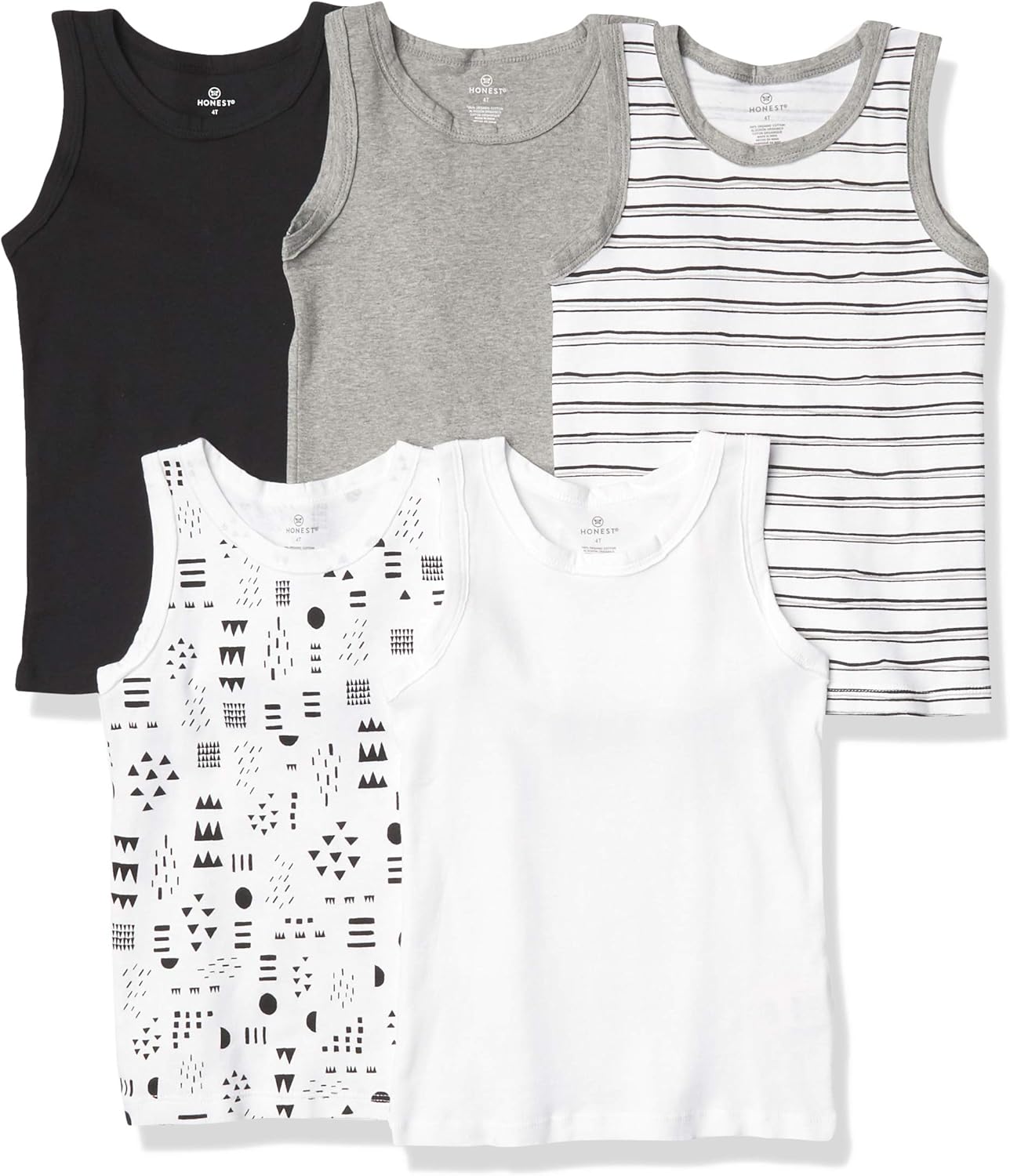 Organic Cotton Sleeveless Muscle T-Shirts for Infants and Toddlers