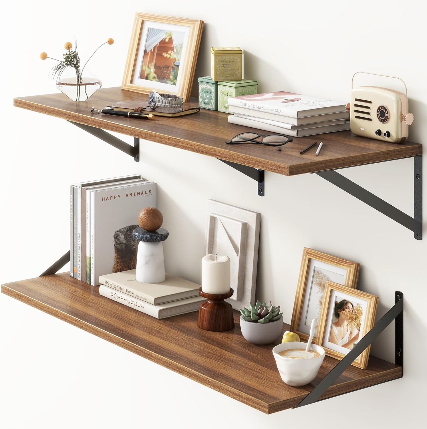 36in Wide Deep Floating Shelves for Wall Storage and Display