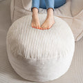 Round Stuffed Pouf Ottoman 26x26x18 - Plush Corduroy Floor Pouf