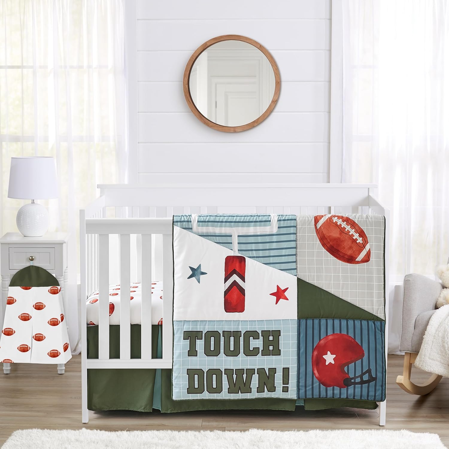 American Football MVP Boy Baby Crib Bedding Set for Nursery