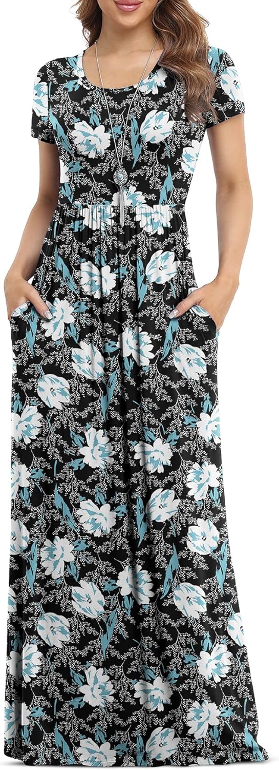 VIISHOW Women's Casual Maxi Dresses with Pockets for Comfort