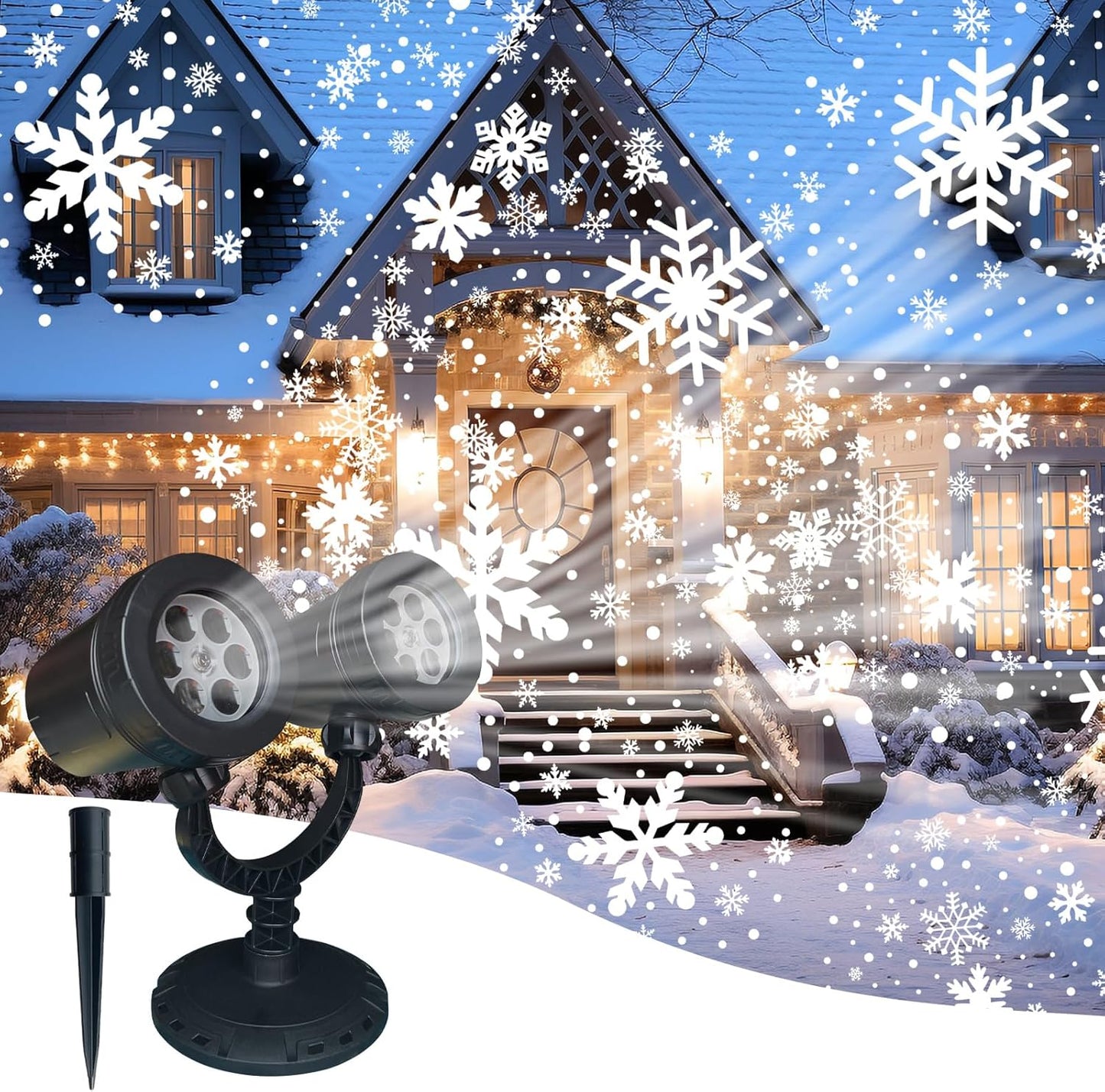 Yokgrass LED Snow Projector: Dynamic Snowfall Effect