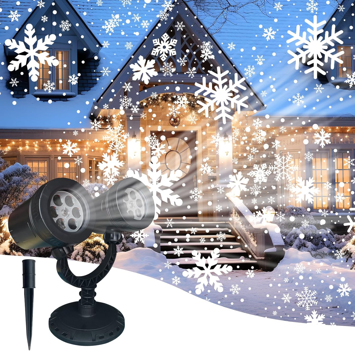 Yokgrass LED Snow Projector: Dynamic Snowfall Effect