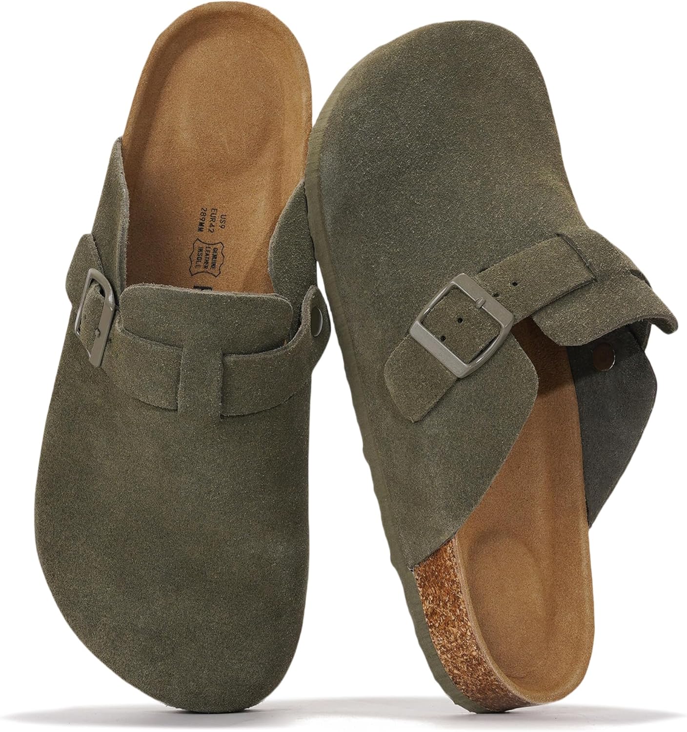 Project Cloud Mens Clogs - Genuine Leather Memory Foam Comfort