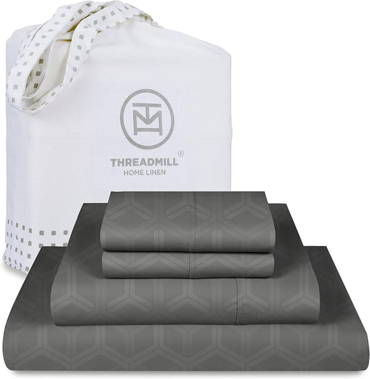 100% Cotton Queen Bed Sheets Set - 600 Thread Count Luxury