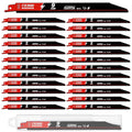 25 Pack 9 in 14/18 TPI Reciprocating Saw Blades - M42 Cobalt Bi-Metal