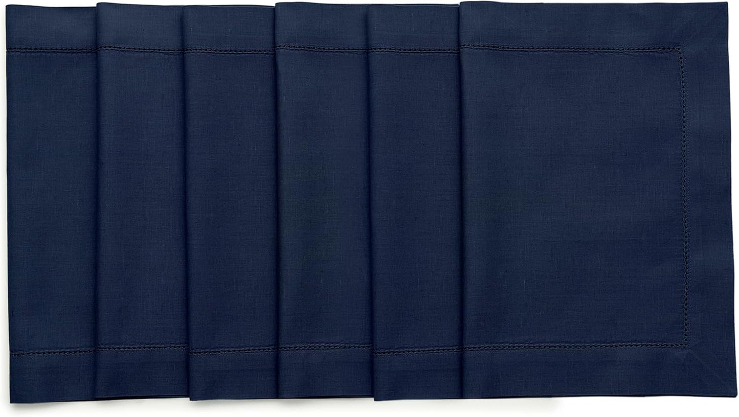 Navy Blue Placemats Set of 6 for Thanksgiving and Holidays