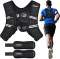 PACEARTH Weighted Vest with Ankle/Wrist Weights 6-30lbs - Versatile