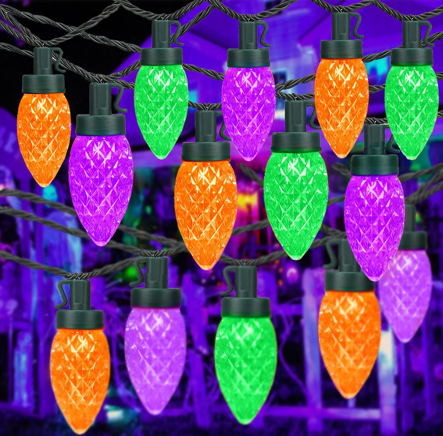 C9 Halloween Lights 100LED Waterproof Indoor Outdoor String Lights