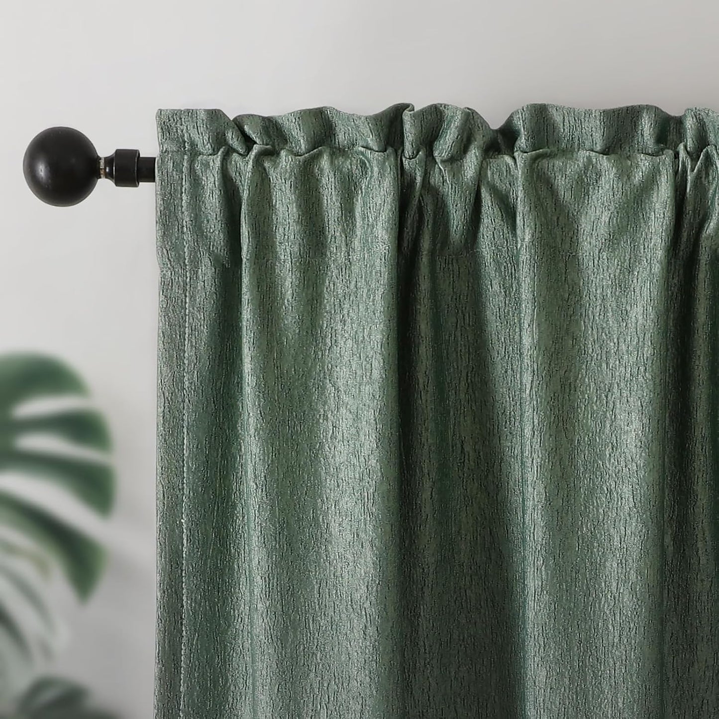 Joydeco Green Blackout Curtains 96 Inches Long for Home Decor