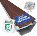 FlowGuard Slip Under Shingle 5 in & 6 in Gutter Cover System - Brown