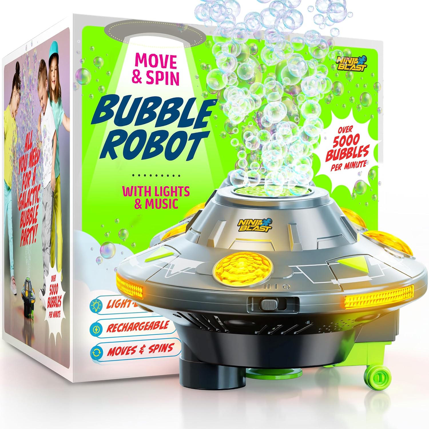 Interactive Bubble Ninja - Spinning, Musical - Outdoor Fun!