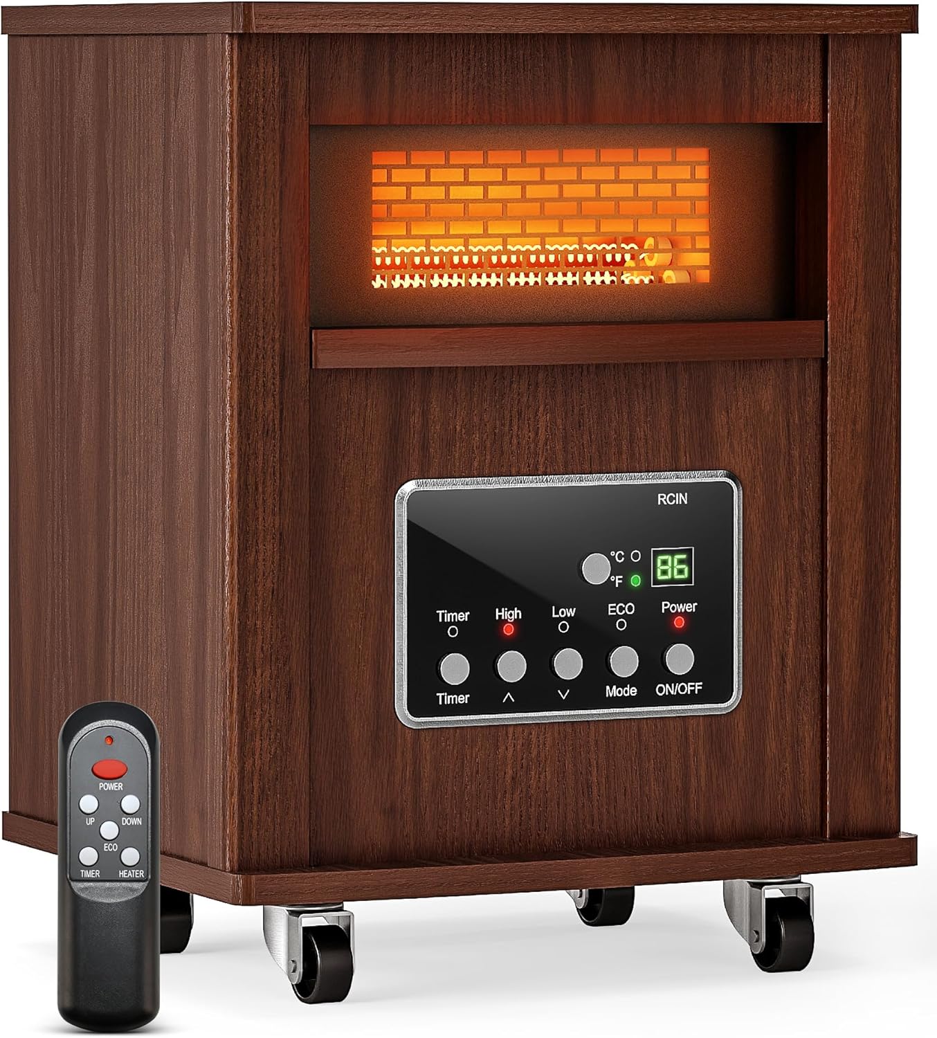 Infrared Space Heater with Remote Control for Cozy Comfort