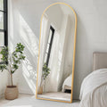 Sweetcrispy 71in x 26in Arched Full Length Mirror - Leaning