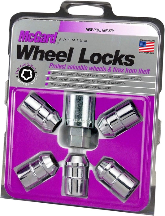 McGard 24538 Chrome Cone Seat Wheel Lock Set of 5 for Vehicles