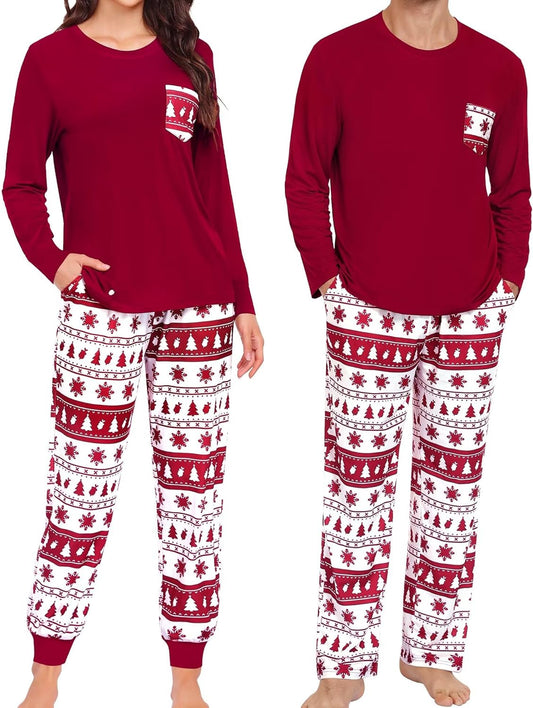 SWOMOG Adult Christmas Pajamas for Couples & Family Fun