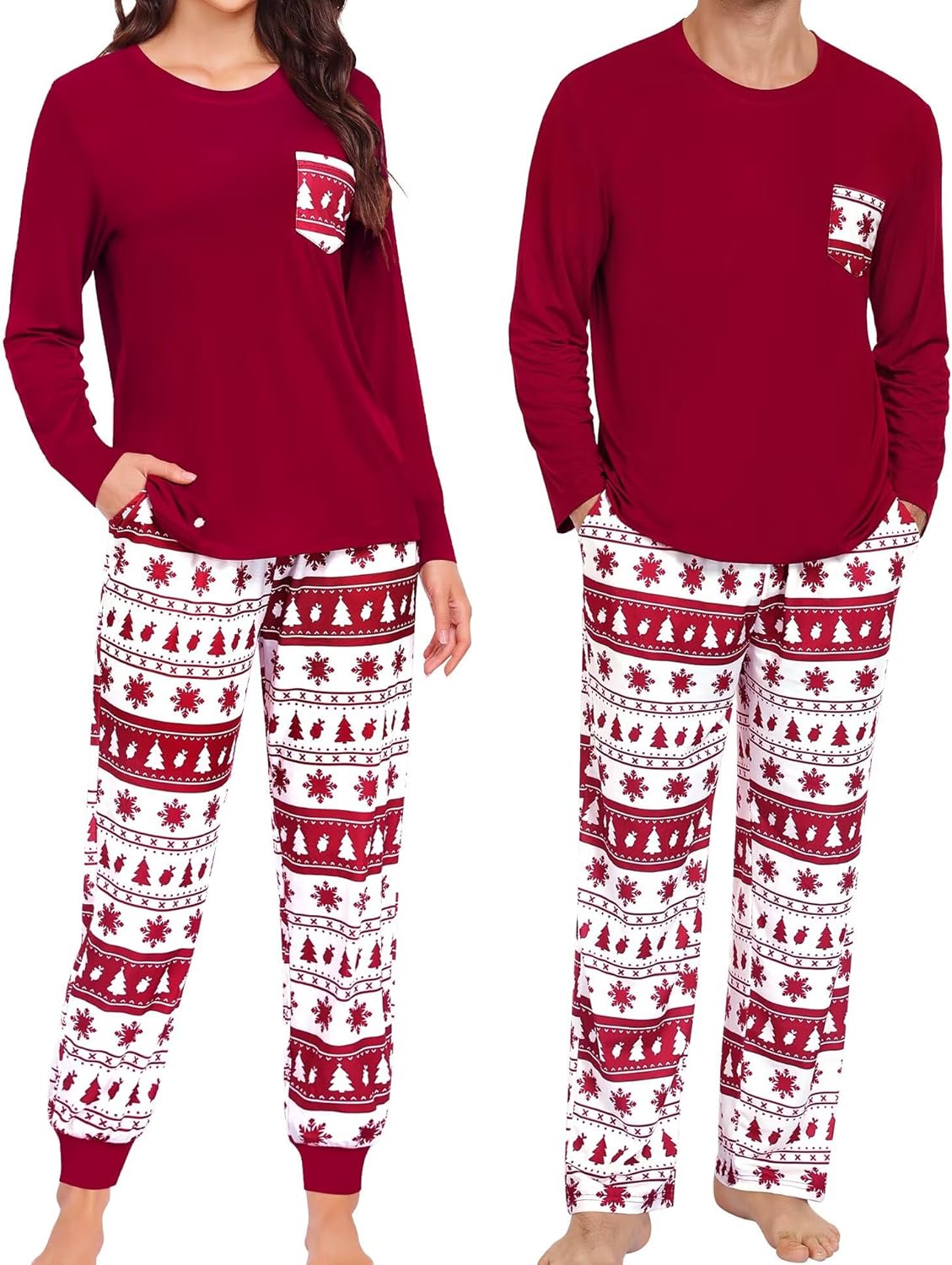 SWOMOG Adult Christmas Pajamas for Couples & Family Fun