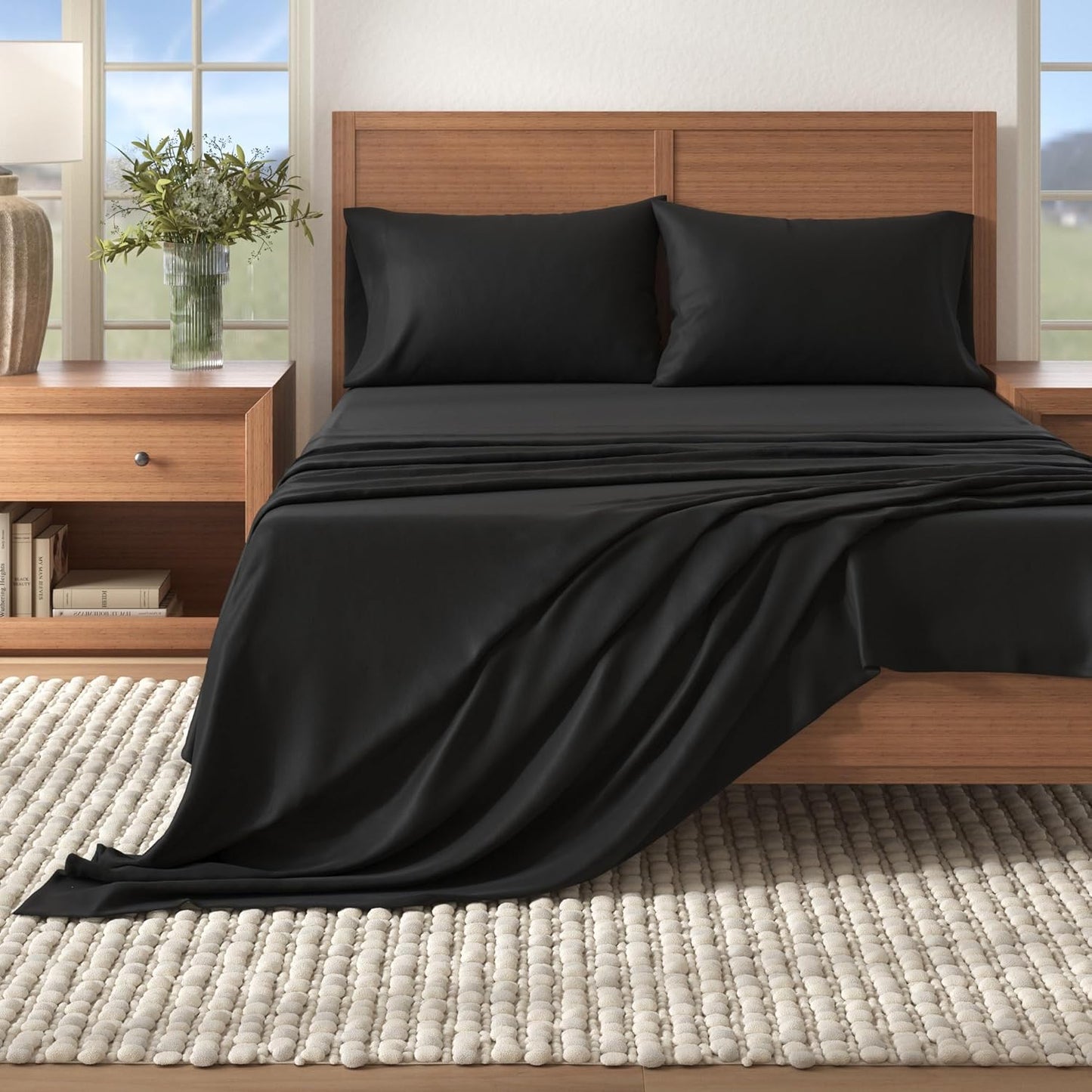 Great Bay Home Flannel Sheet Set Queen Size - Cozy Winter Bedding