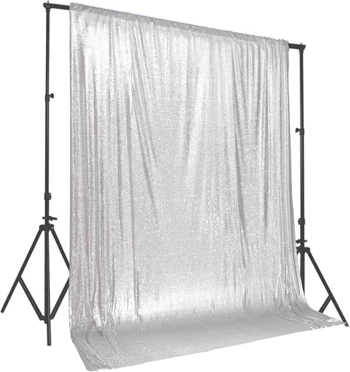 PartyDelight Silver Sequin Backdrop for Stunning Events