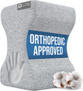Knee Pillow for Side Sleepers - Memory Foam Leg Cushion for Hip Relief