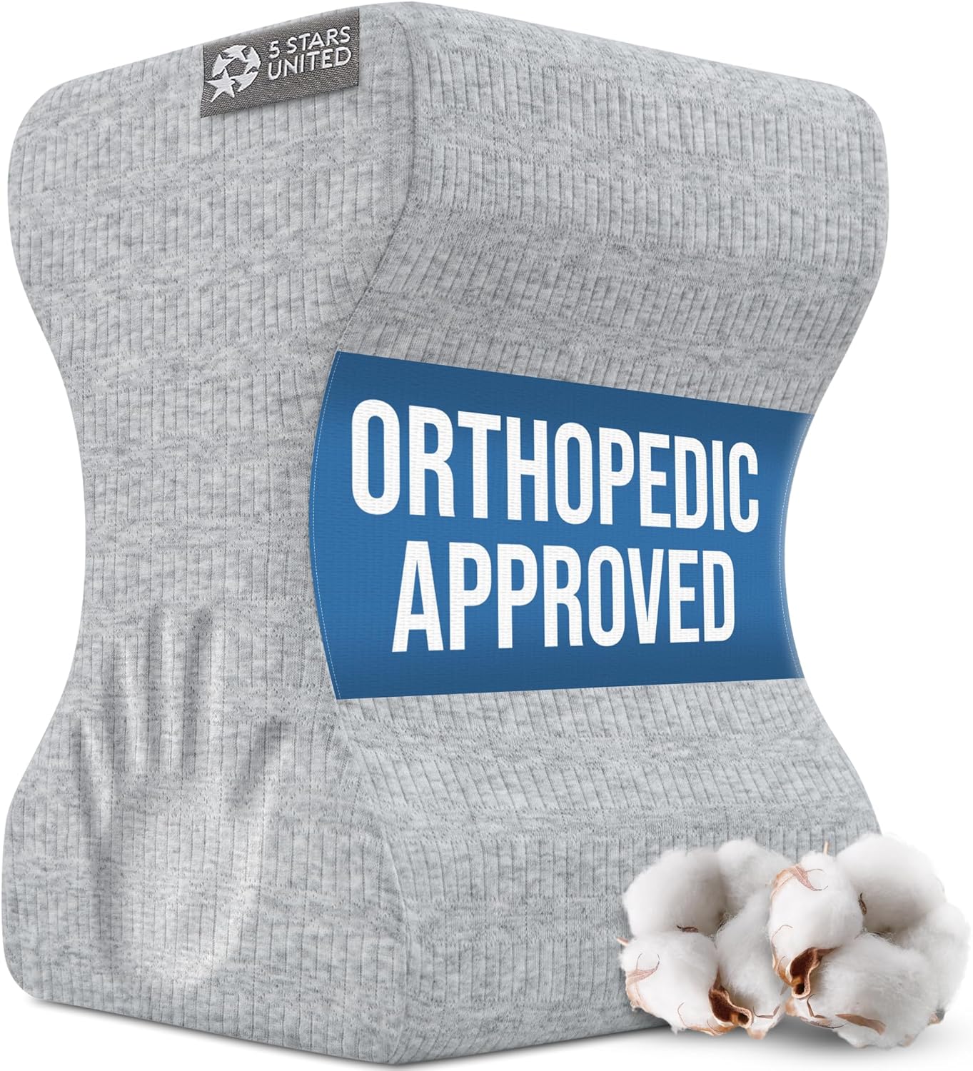 5 STARS UNITED Knee Pillow for Side Sleepers - Pain Relief & Comfort