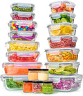 40pc Glass Food Storage Containers with Airtight Lids - Leakproof Meal