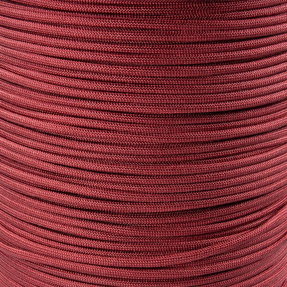 250ft Spool of Deep Red Parachute 550 Cord for Crafting Needs