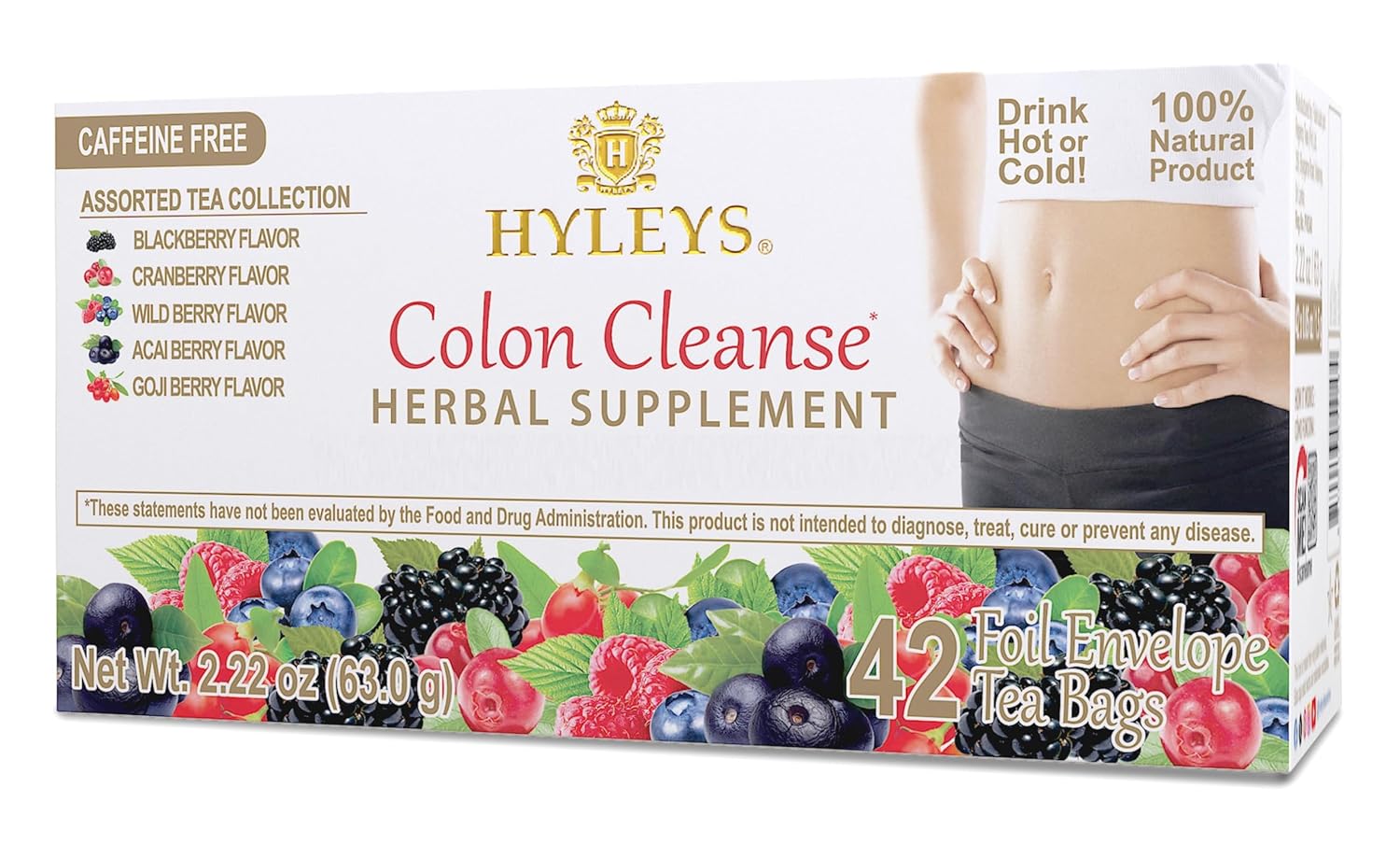Hyleys Colon Cleanse Tea for Gentle Digestion and Detox Support