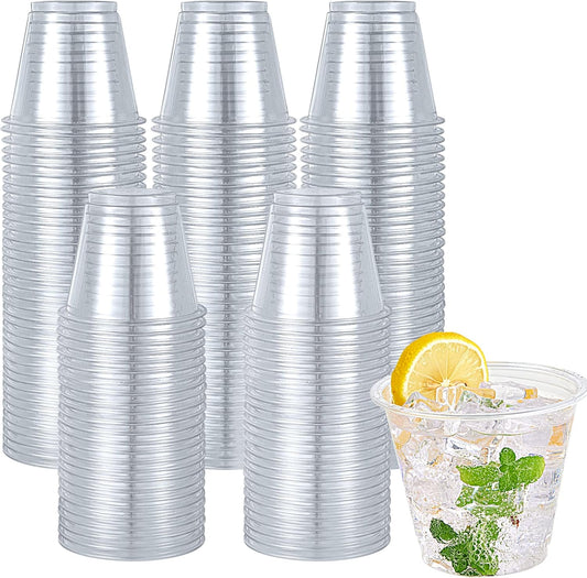 Crystal Clear 9oz Plastic Cups - 300 Pack