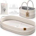 Baby Changing Basket with Diaper Caddy - Portable Breathable Pad